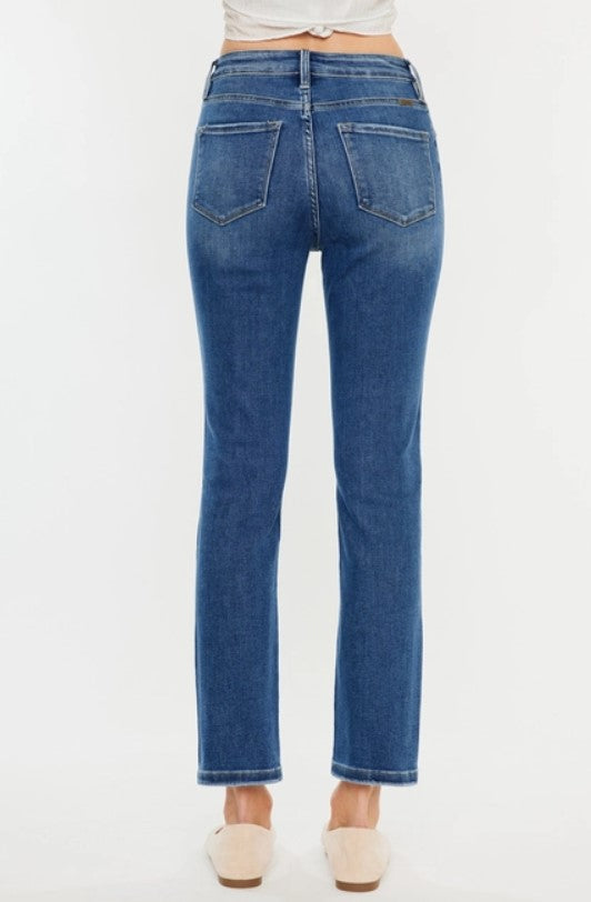 High Rise Slim Straight Jeans