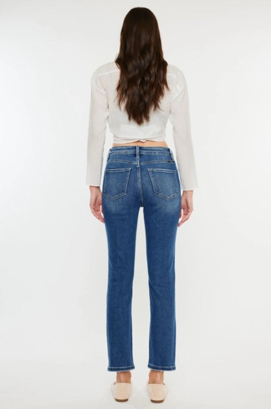 High Rise Slim Straight Jeans