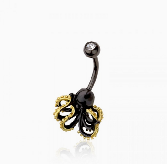 Kraken 316L Surgical Steel Dangle Navel Belly Ring