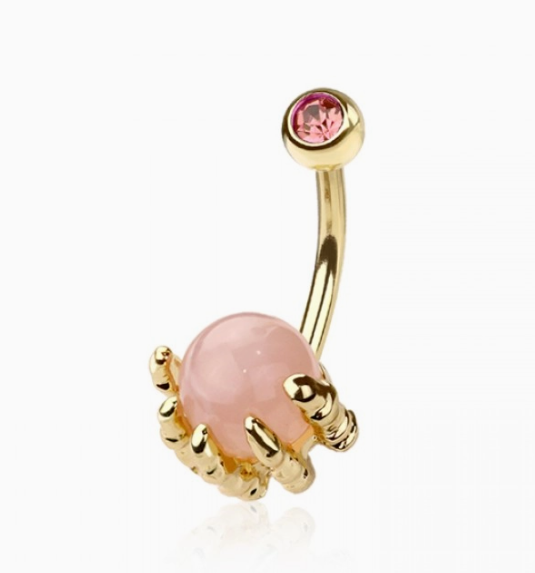 Skull Hand Epoxy Ball Belly Button Navel