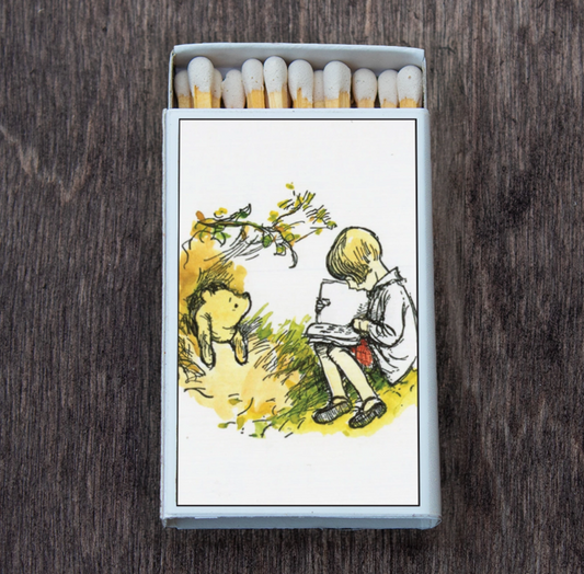 Winnie the Pooh in the Hole Matchbox • Candle Acc • Matches