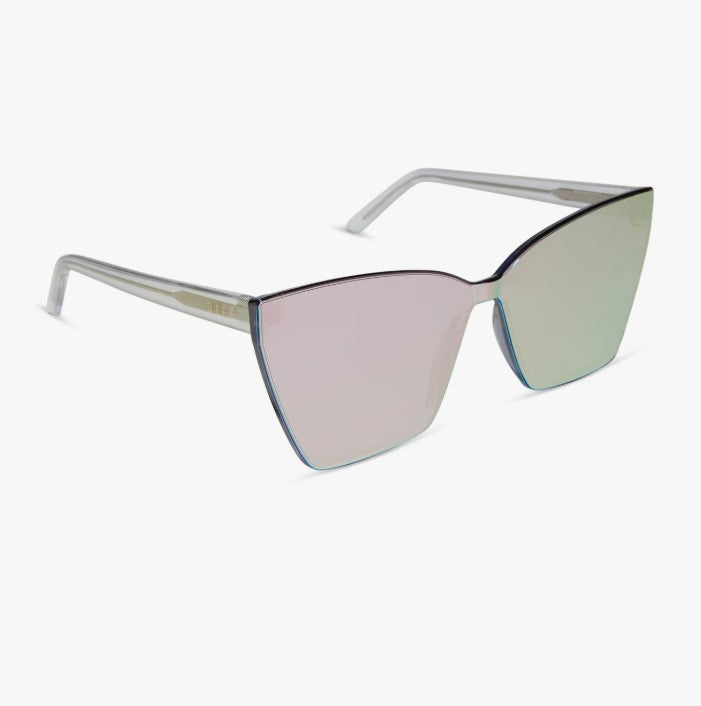 Goldie Opalescent Pink + Cherry Blossom Mirror Sunglasses