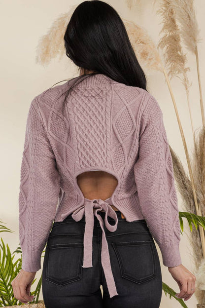 Cropped Knitted V Neck Sweater
