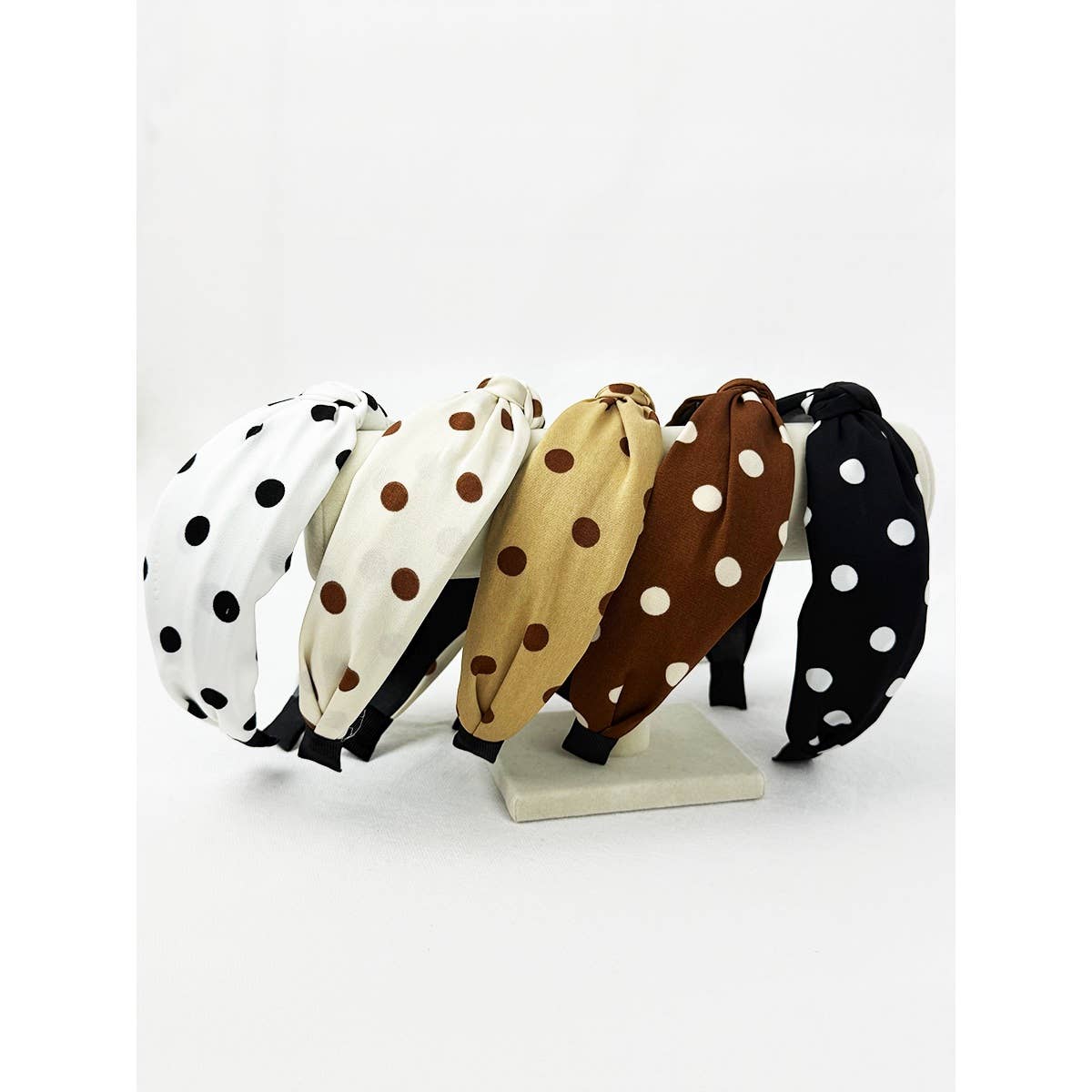 Neutral Tone Polka Dot Headband