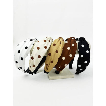 Neutral Tone Polka Dot Headband