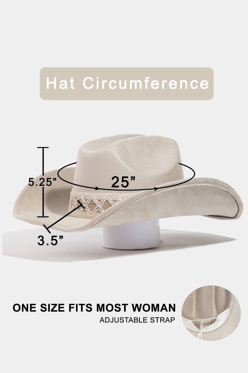 Intricate Braided Strap Cowboy Hat