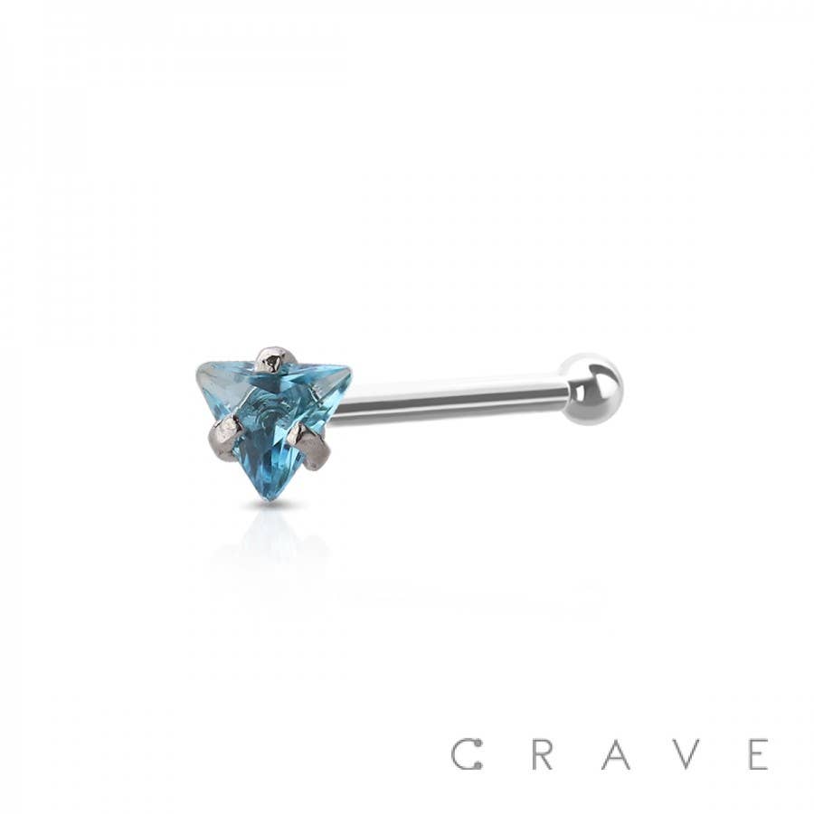 Triangle Nose Bone Stud Surgical Steel