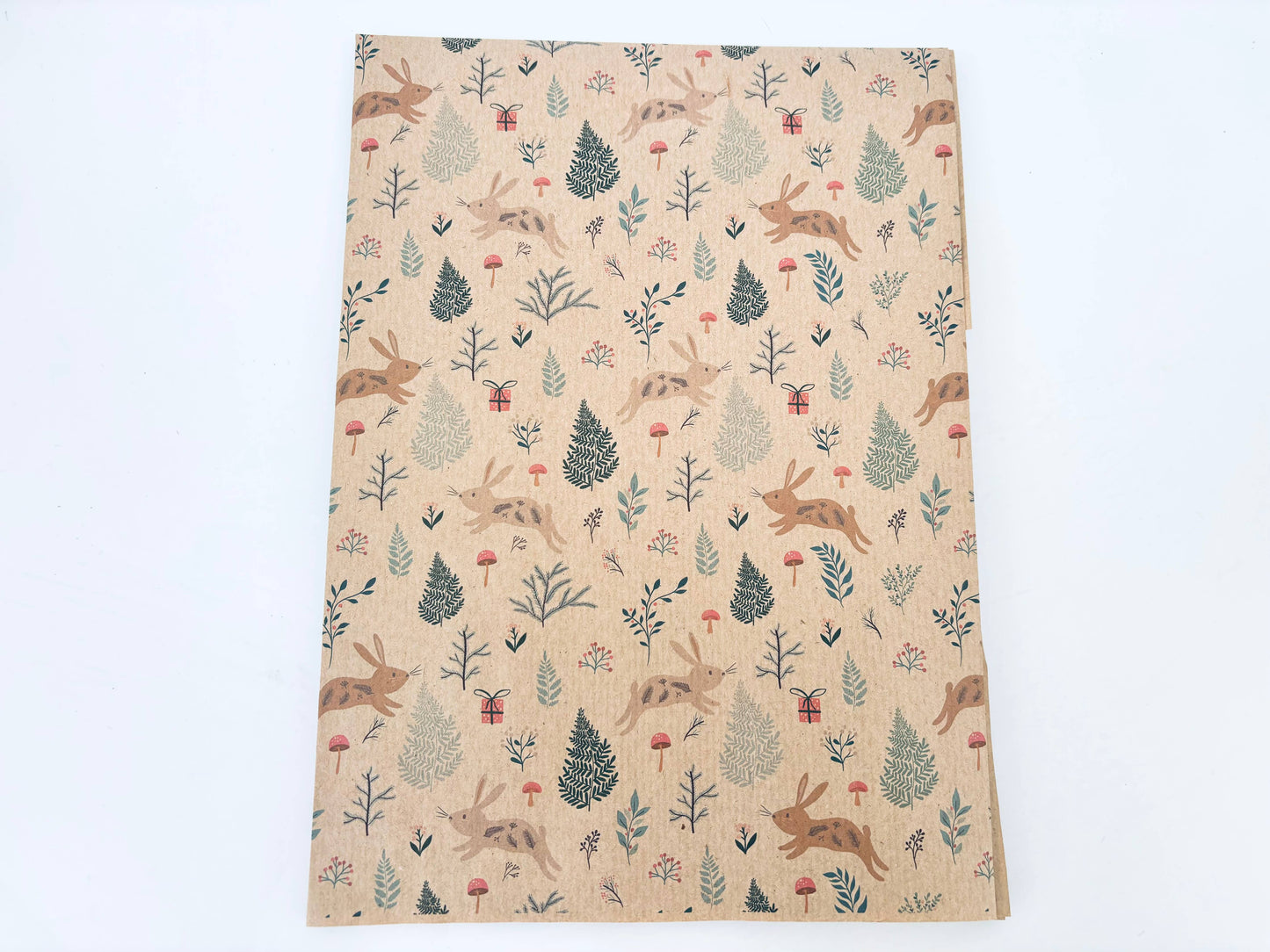 Winter Bunnies Recycled Eco Kraft Gift Wrapping Paper