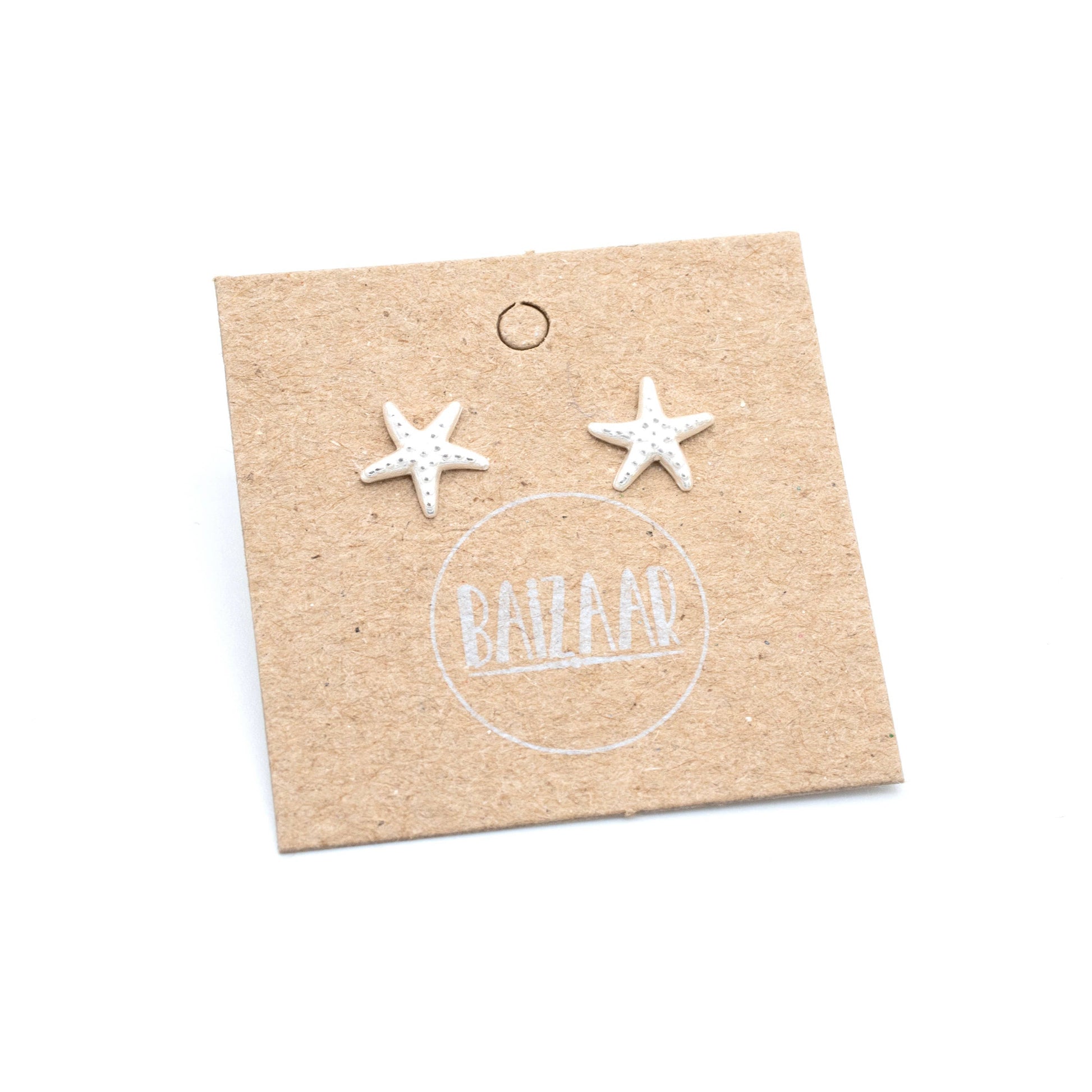 Sterling Silver & Gold Plated Starfish Stud