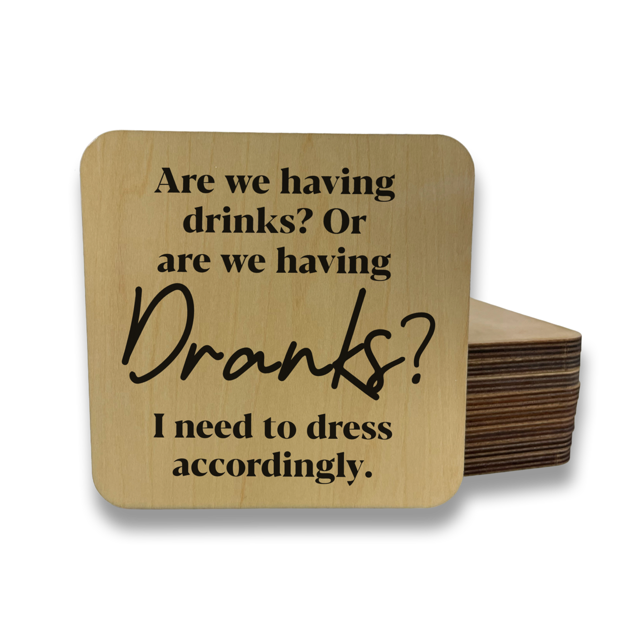 Drinks or Dranks? Magnet/Drink Coaster