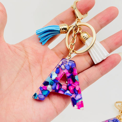 Acrylic Letter Tassels Keychain