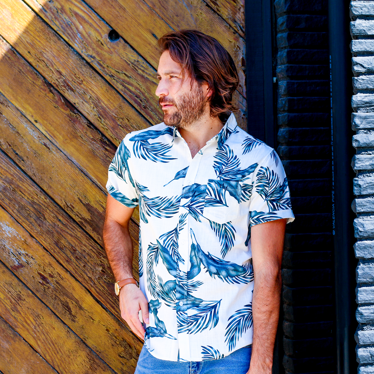 Jude Printed Slub Men's Shirt