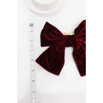 Large Velvet Bow Hair Clips