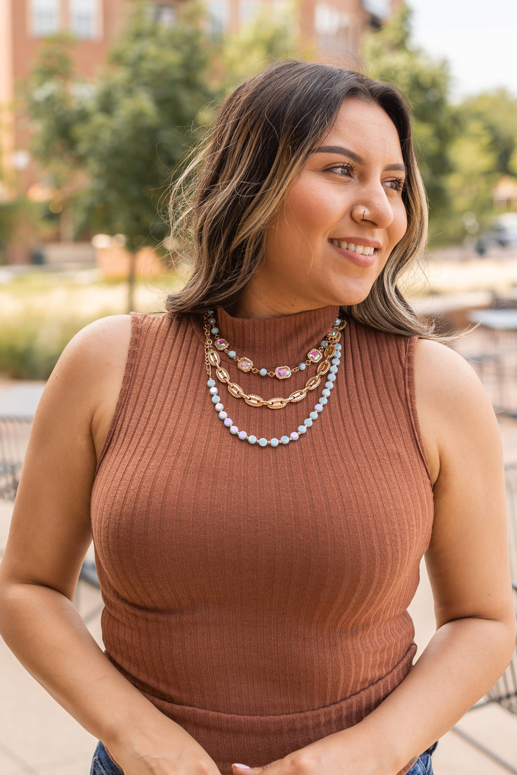 The Portia Sleeveless Turtleneck Top