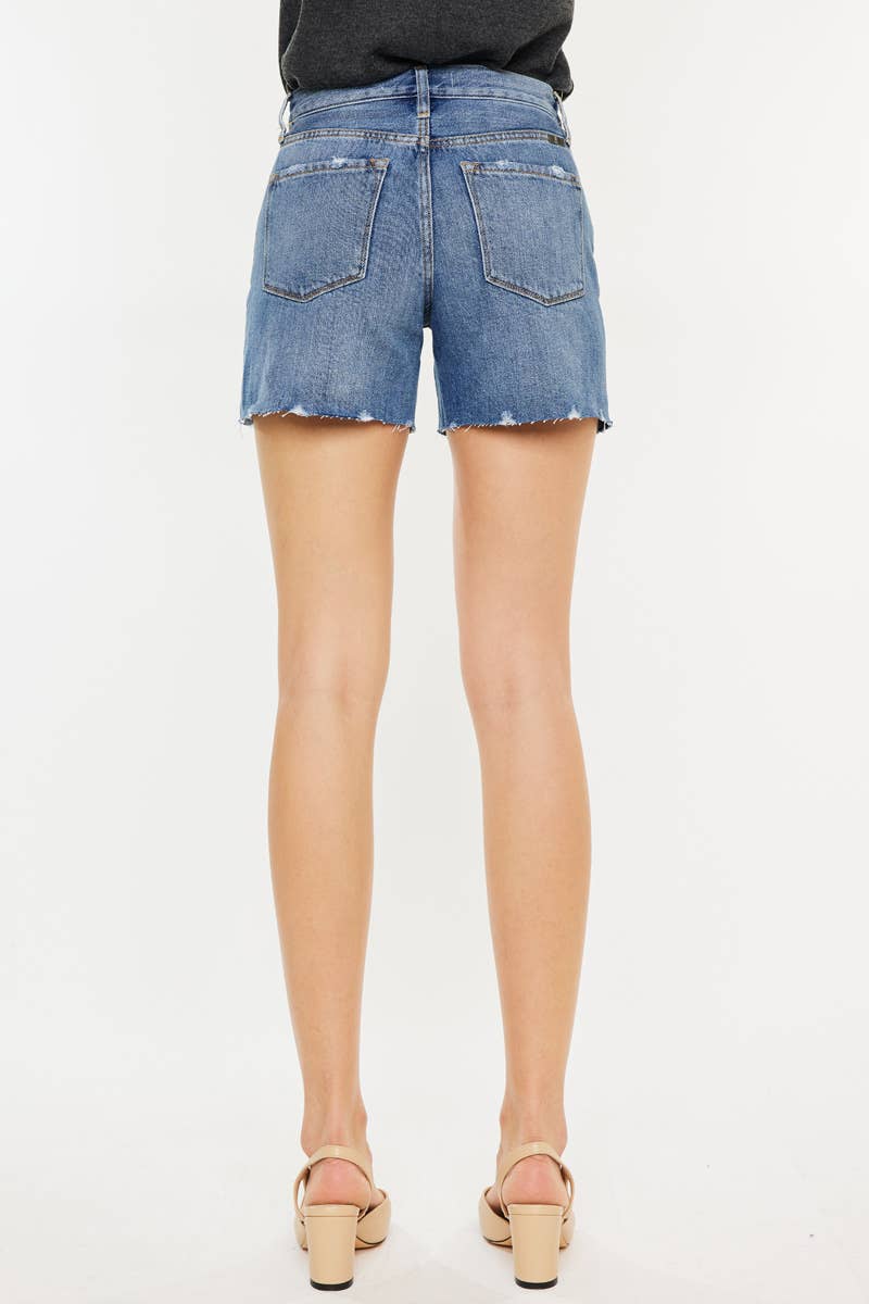 High Rise Denim Shorts
