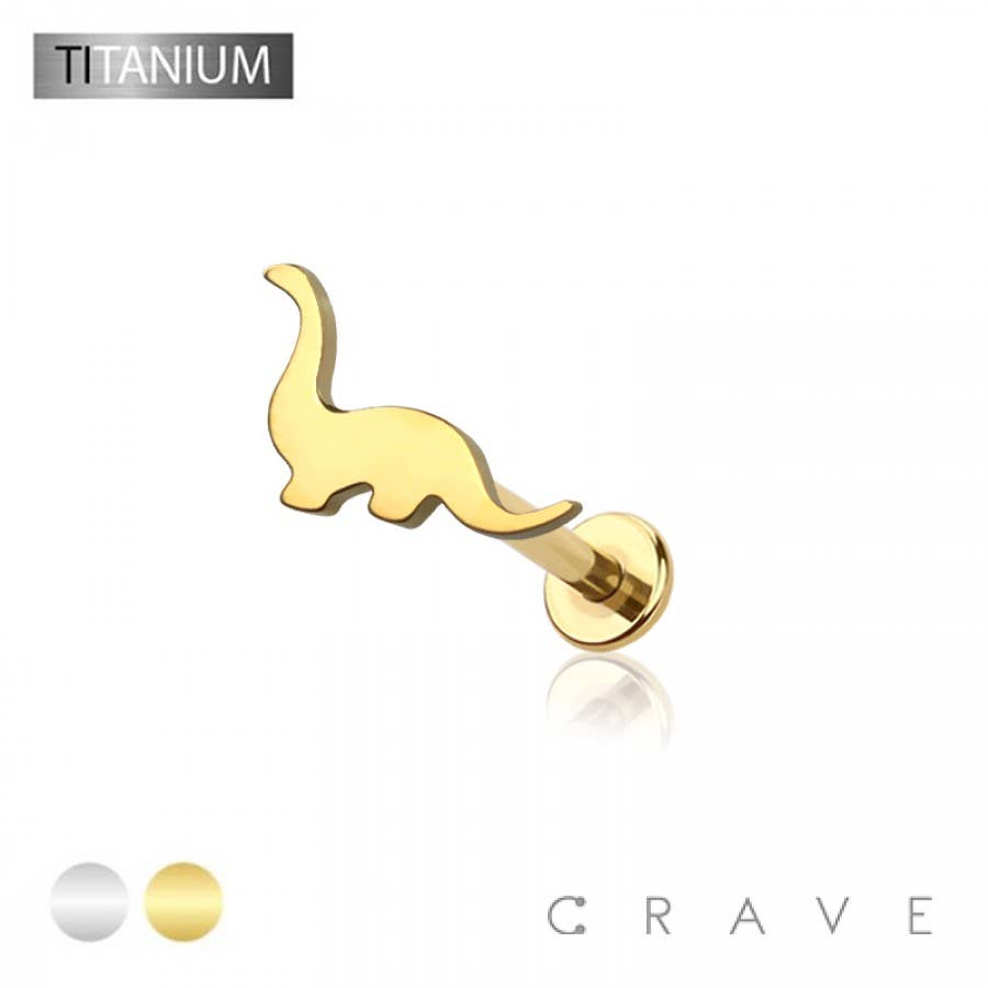 IMPLANT GRADE TITANIUM THREADLESS PUSH IN DINOSAUR TOP LABRE: TITANIUM-6MM