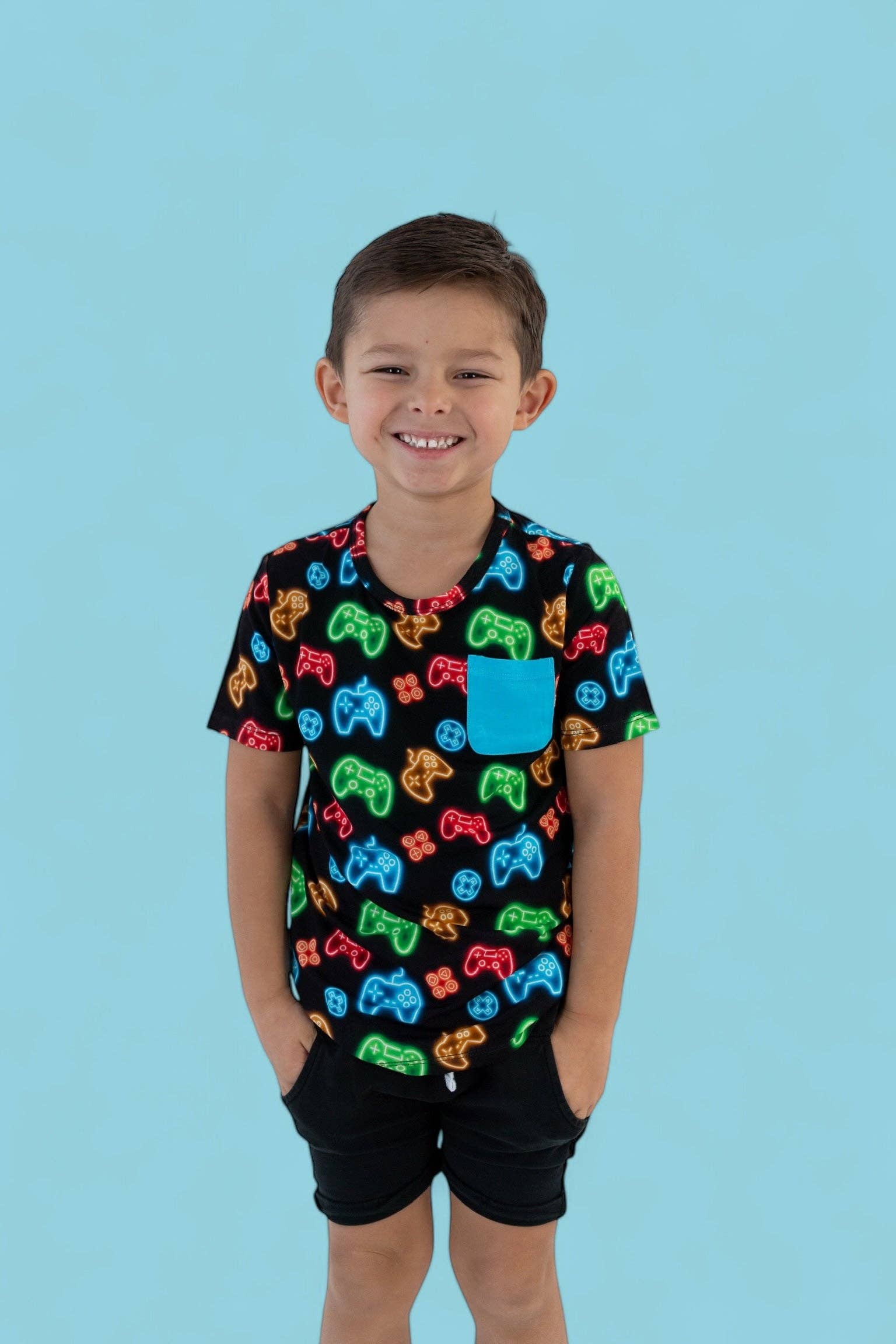 Boys Gamer Glow Dream Pocket Tshirt