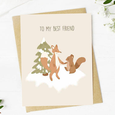 "To my best friend" Winter Greeting Card