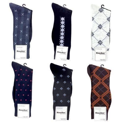 Mens Patterned Dress Socks