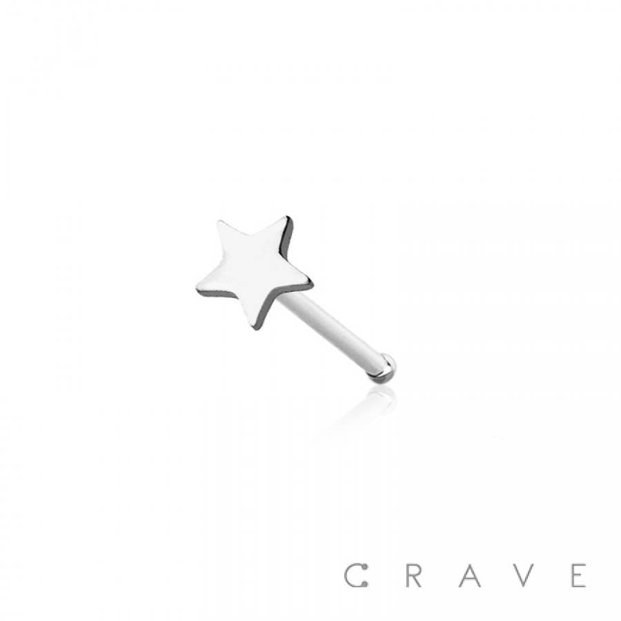 Star Flat Head Nose Bone