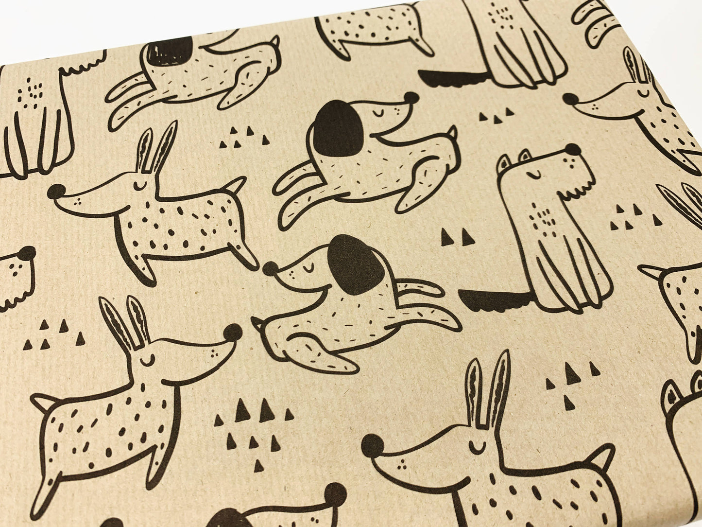 Dogs Recycled Eco Kraft Wrapping Paper