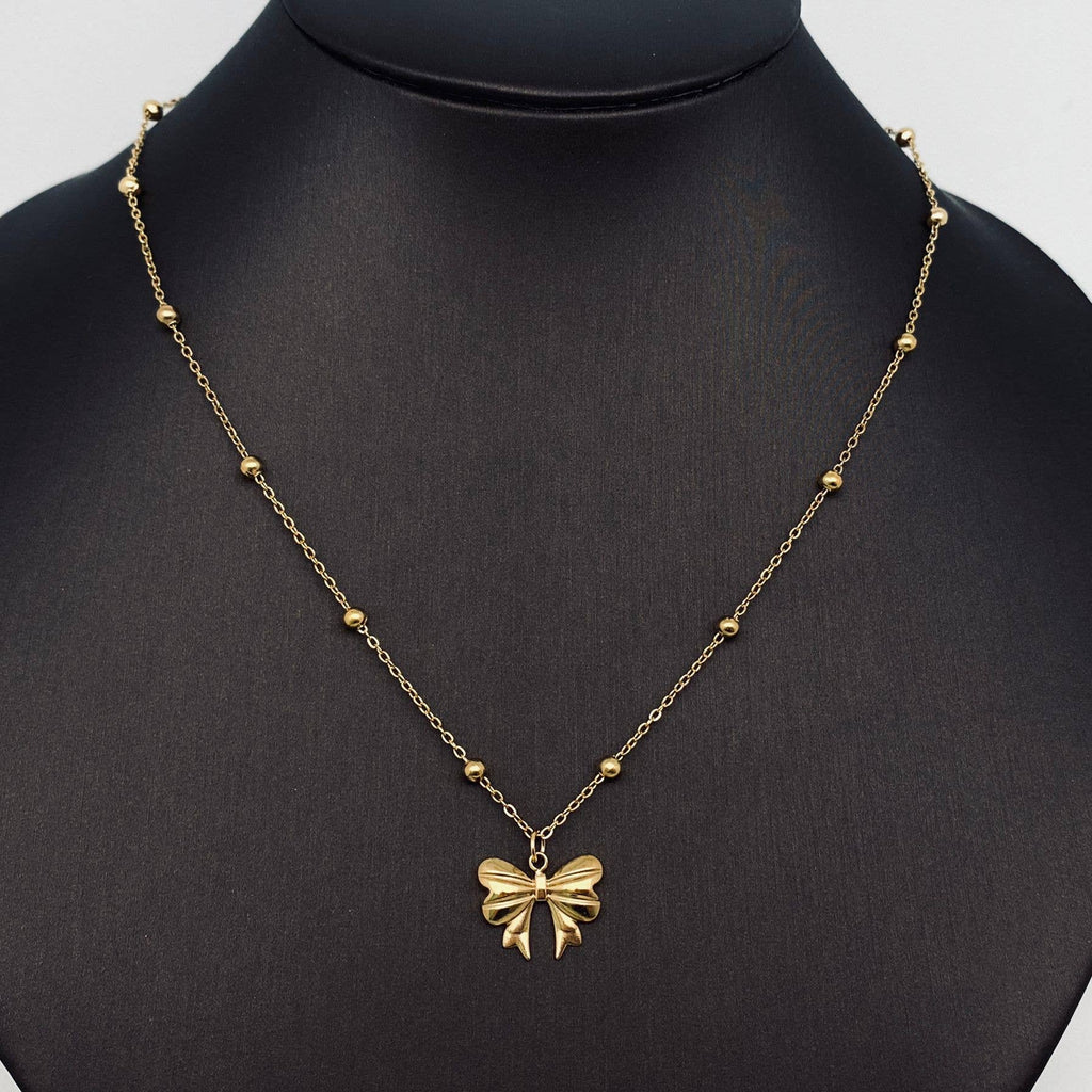 Bow Pendant Necklace 