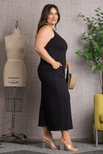 Sleeveless Wide Leg Plus Size Jumpsuit