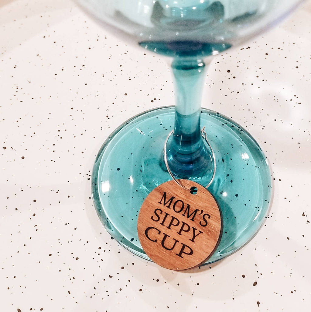 Mom Wine Charms: Maple