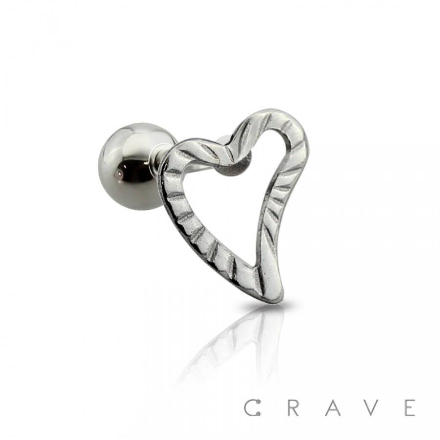 Curved Heart Cartilage/Tragus Bar