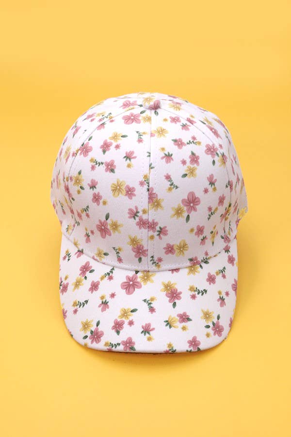 FLORAL CASUAL BASEBALL CAP | 40HW716: Black