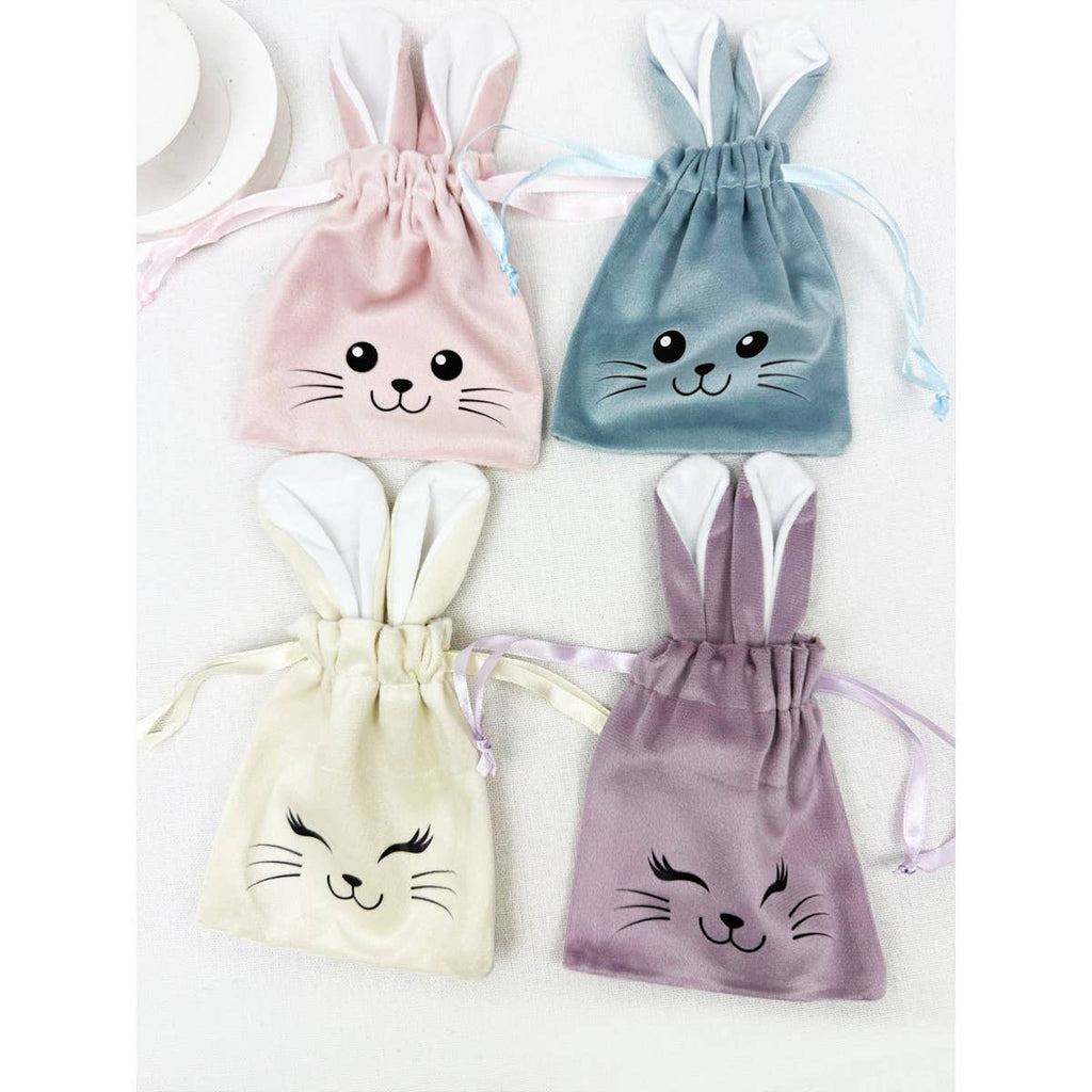 Bunny Ear Velvet Drawstring Gift Bags