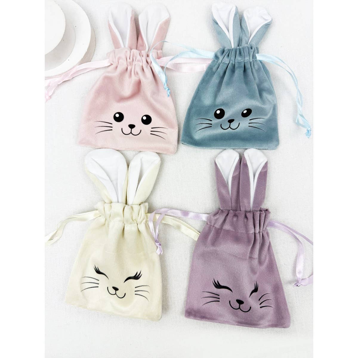 Bunny Ear Velvet Drawstring Gift Bags