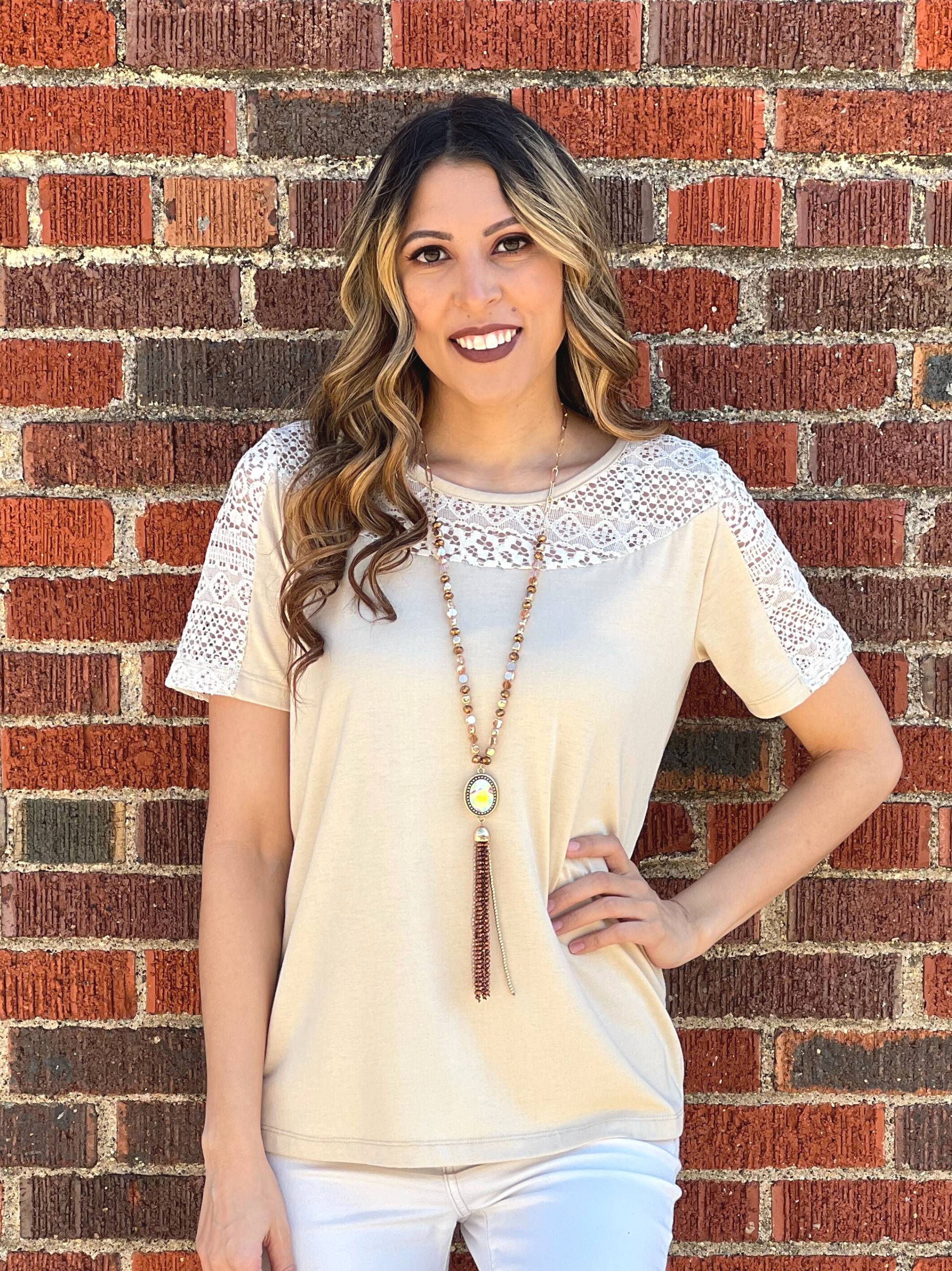 Don't Worry So Much Lace Top