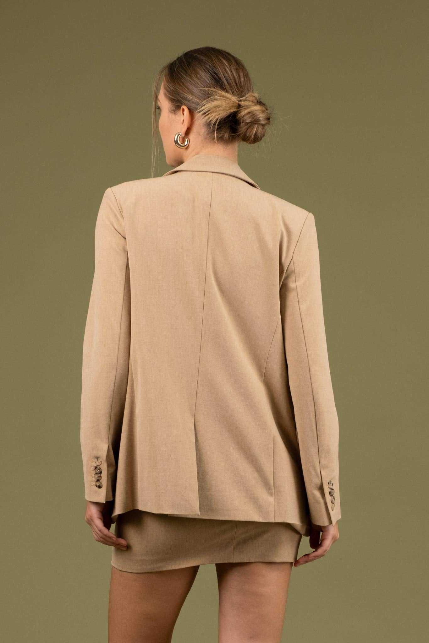 Solid Longline Blazer 