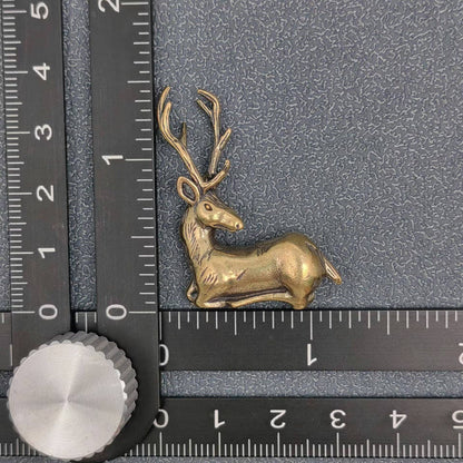 Brass Elk Deer Desktop Figurine