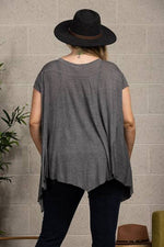 Oversize Asymmetric Hem Plus Size Knit Top