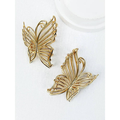 Gold Metal Butterfly Hair Claw