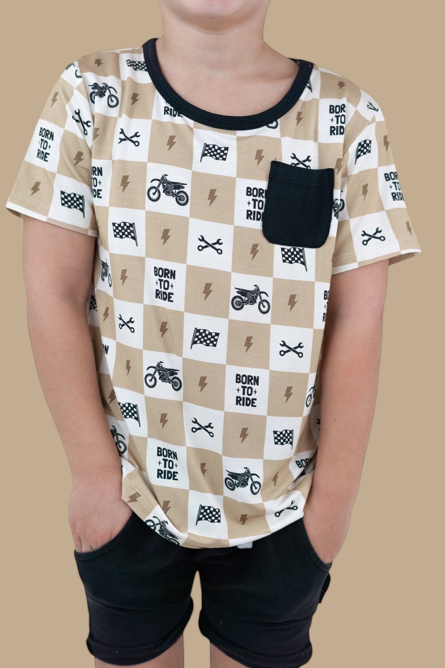 Boys Born to Ride Dream Pocket Tshirt