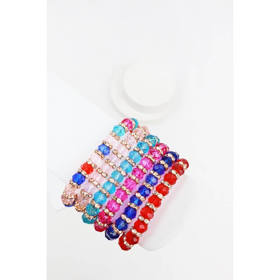 Multi Beaded Stretch Bracelet