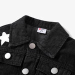 Toddler/Kids Unisex Denim Jacket w/Star Print.