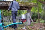 The Wine Hook - Wine Glass Holder for an outdoor chair: Red.