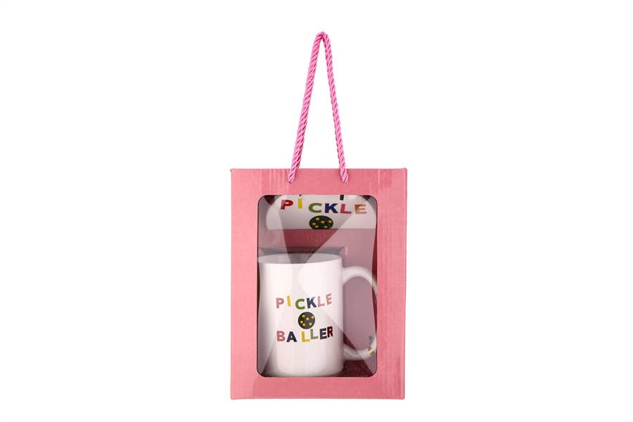 Pickle Baller Coffee Mug and Coaster Set