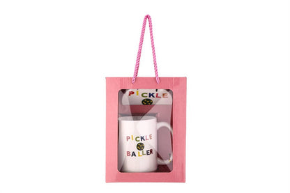 Pickle Baller Coffee Mug and Coaster Set