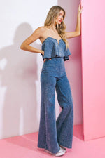 An Acid Washed Denim Jumpsuit