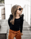 Girls June Ruffle Shoulder Top Bodysuit