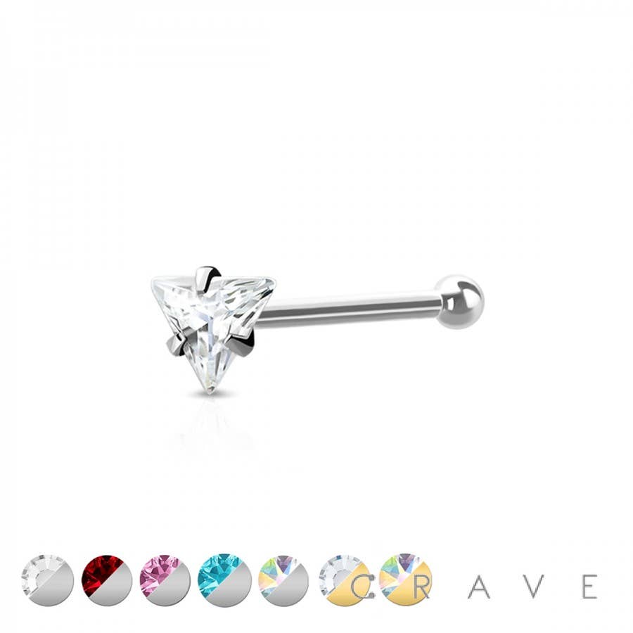 Triangle Nose Bone Stud Surgical Steel