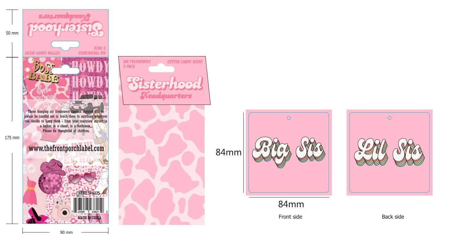 Big Sis Lil Sis Car Air Freshener