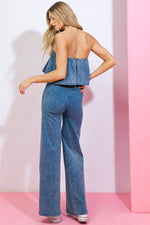 An Acid Washed Denim Jumpsuit