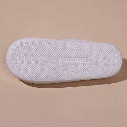 Heart Fleece Warm Soft Slipper.