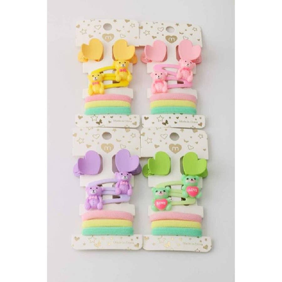 Kids Teddy Love Mixed Hair Set